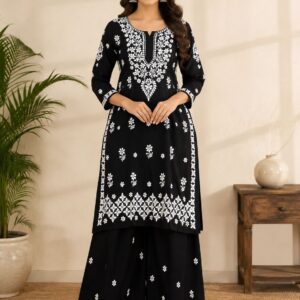 Pure Modal Handcrafted Chikankari Kurta Set